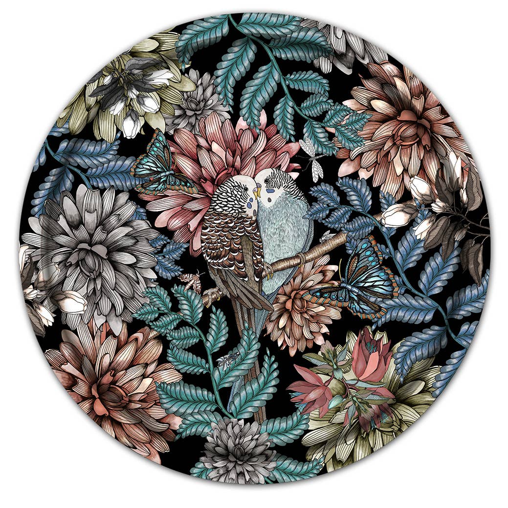 Bricka 46 cm ”Lovebirds”