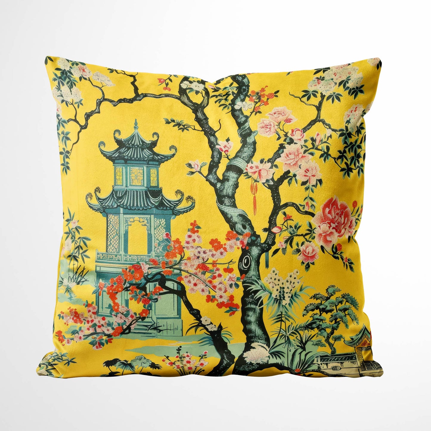 Sammetskudde Chinoiserie Boutique - Pagoda Pop