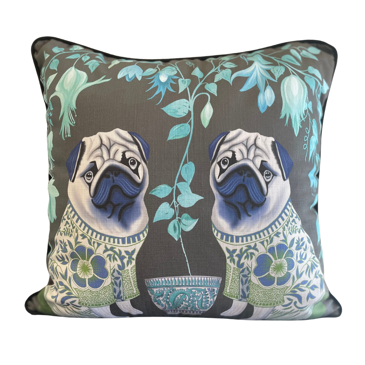 Chinoiserie Mopsar
Dekorationskudde